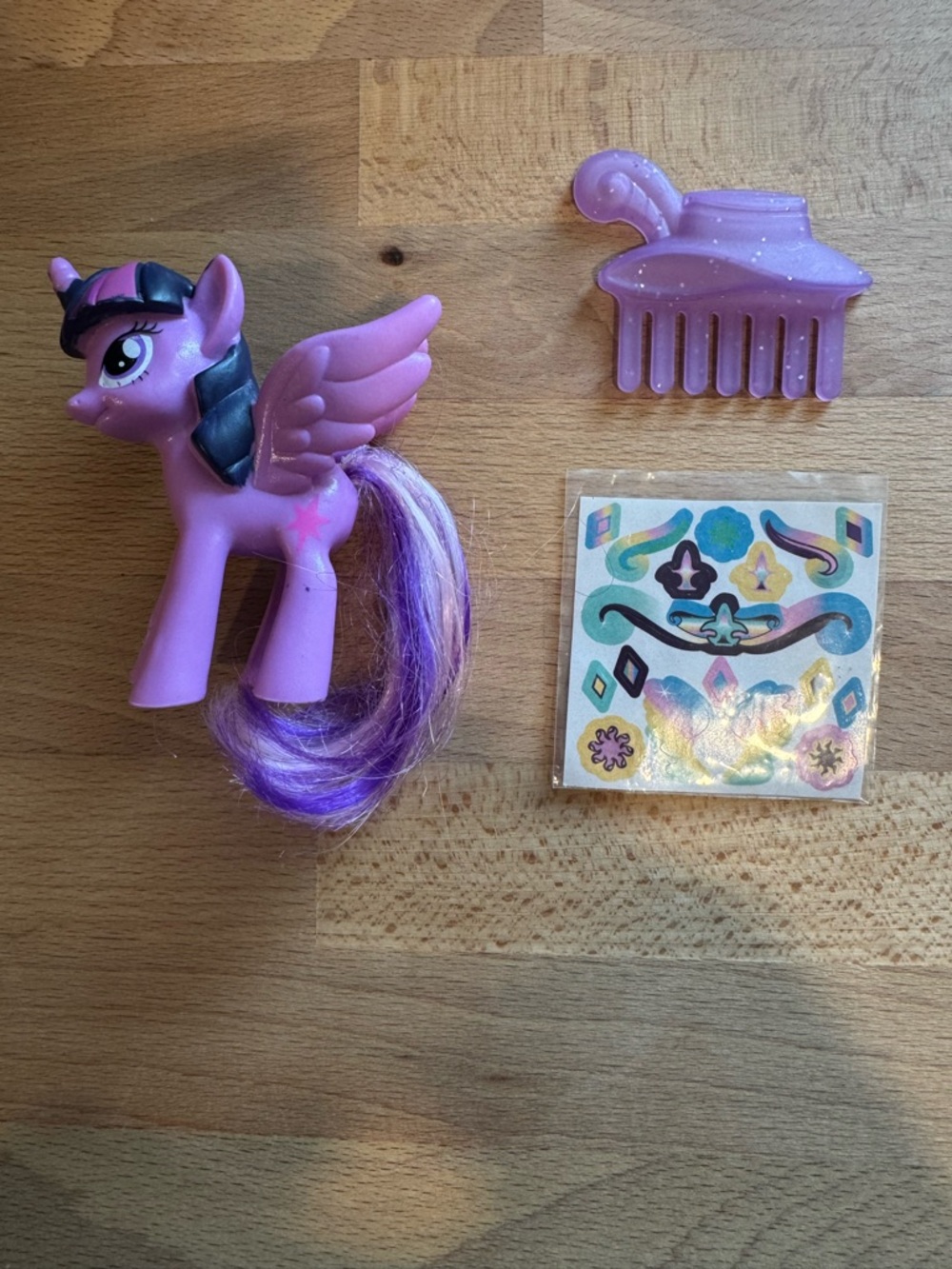 McDonalds 2017 Happy Meal Toy My Little Pony Twilight Sparkle Comb Stickers MLP